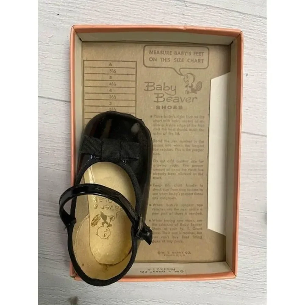 Vintage baby beaver baby Shoes‎ Size 1